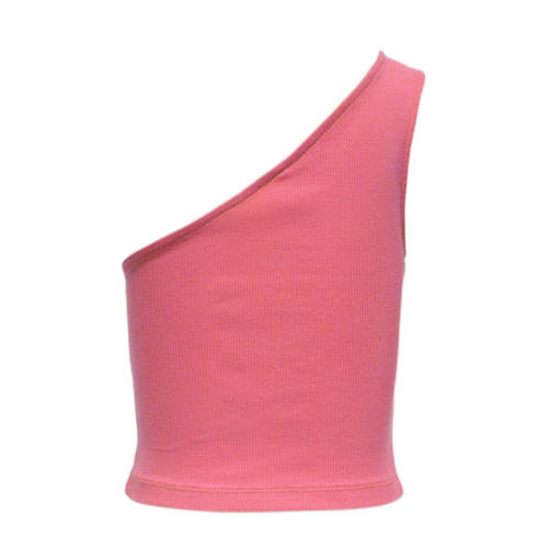 Only KIDS GIRL one shoulder top KOGNESSA koraalroze Effen 146 152