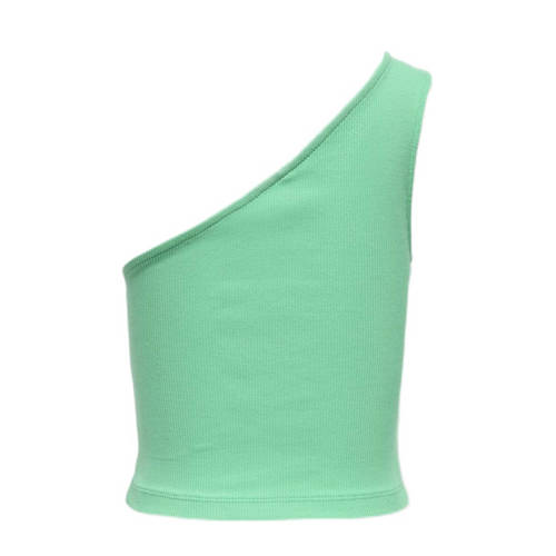 Only KIDS GIRL one shoulder top KOGNESSA mintgroen Effen 134 140