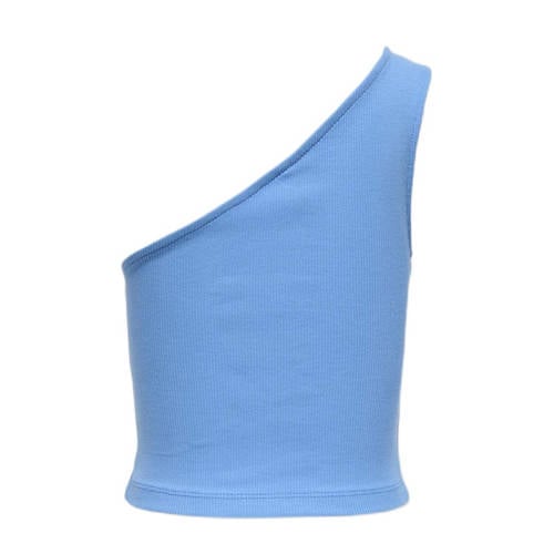 Only KIDS GIRL one shoulder top KOGNESSA hemelsblauw Effen 146 152