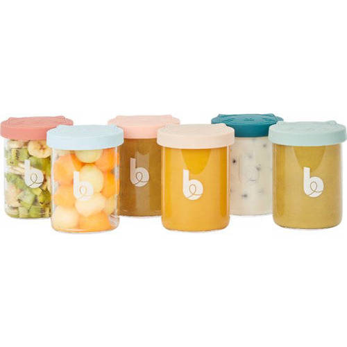 Babymoov ISY Bowls 6 glazen bewaarpotjes 250 ml Babyvoeding bewaarbakjes afbeelding