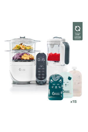 PACK Nutribaby(+)White *+ 15 herbruikbare knijpzakjes