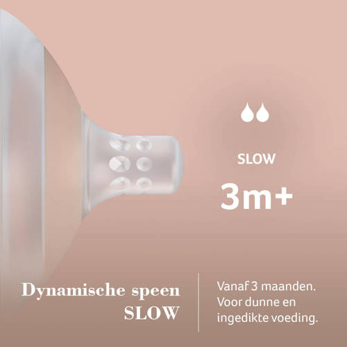 Difrax Mammafeel flessenspeen Slow 3+ S | Speen van