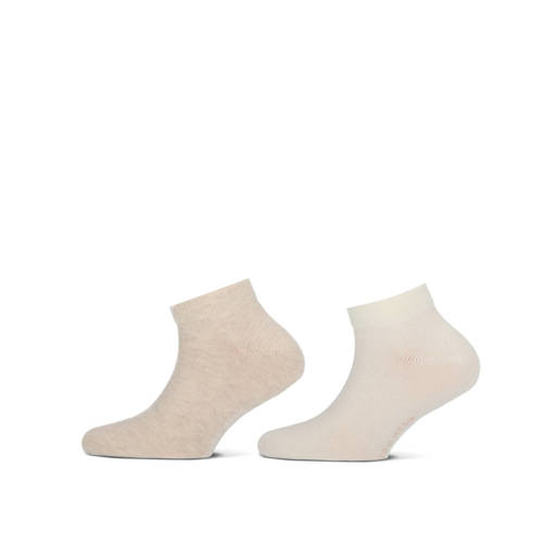 Yellow Moon sneakersokken- set van 2 beige Jongens/Meisjes Stretchkatoen - maat 31-34 afbeelding