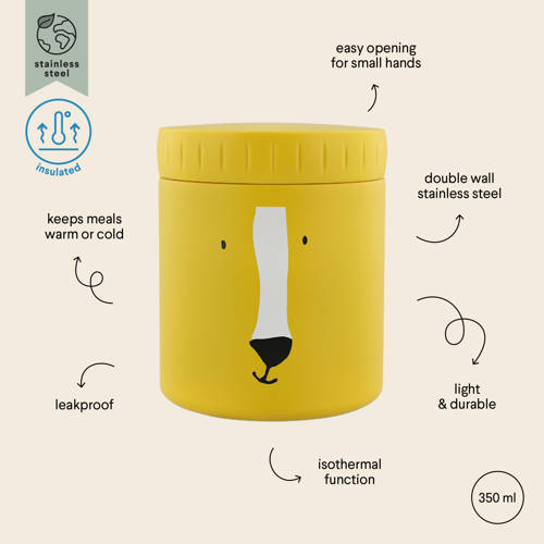 TRIXIE voedselpot Mr. Lion geel Lunchpot | Lunchpot van