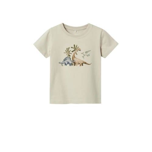 NAME IT MINI T-shirt NMMFAUST met paisleyprint lichtzand Beige Jongens Katoen Ronde hals - 104