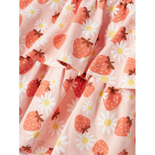 name it MINI rok NMFDIA met all over print roze ecru Meisjes Biologisch katoen 92