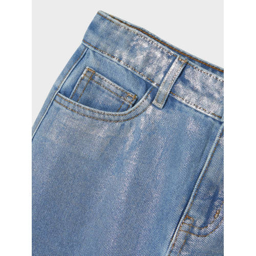 name it KIDS coated spijkerrok NKFROSE light blue denim Blauw Effen 122