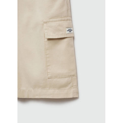 Mango Kids cargo short lichtbeige Korte broek Jongens Katoen Effen 182(L)