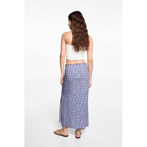 Mango Kids rok met all over print blauw Meisjes Viscose All over print 172(L)