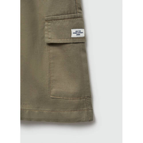 Mango Kids cargo short kaki Korte broek Groen Jongens Katoen Effen 170(S)