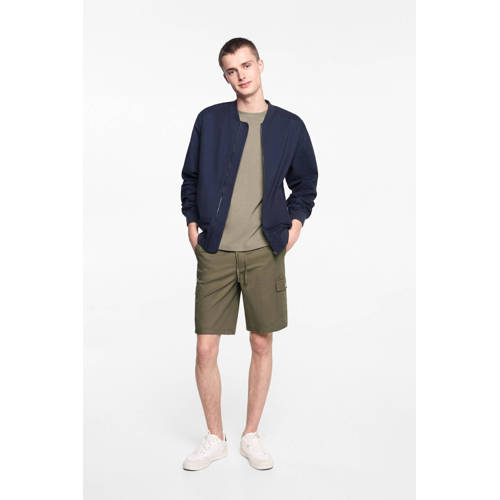 Mango Kids cargo short kaki Korte broek Groen Jongens Katoen Effen 158(XXS)