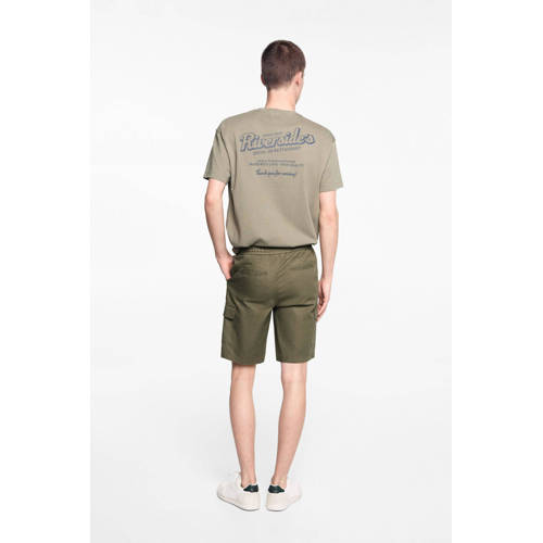 Mango Kids cargo short kaki Korte broek Groen Jongens Katoen Effen 170(S)