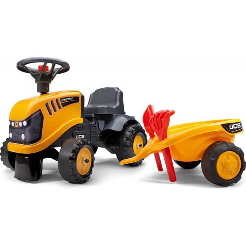 Falk JCB Looptractor Set 1+ Loopauto Geel | Loopauto van Falk afbeelding