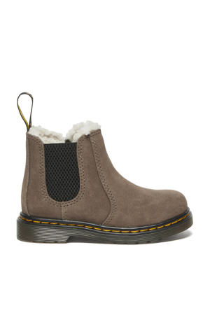 2976 Leonore  gevoerde suède enkelboots dark khaki bronx