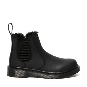 2976 Leonore Mono gevoerde leren enkelboots zwart