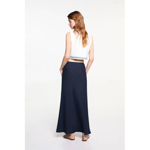 Mango Kids rok donkerblauw Meisjes Viscose Effen 172(L)