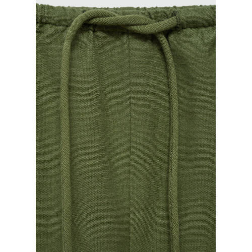 Mango Kids casual short kaki Korte broek Groen Meisjes Katoen Effen 158(XS)