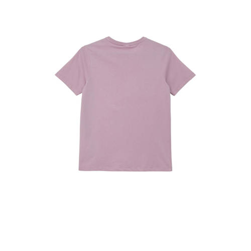s.Oliver T-shirt met printopdruk lila Paars Jongens Katoen Ronde hals Printopdruk 134 140