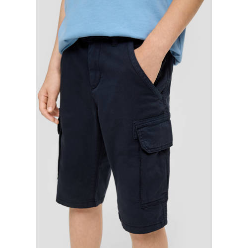 s.Oliver cargo short donkerblauw Korte broek Jongens Stretchkatoen Effen 164