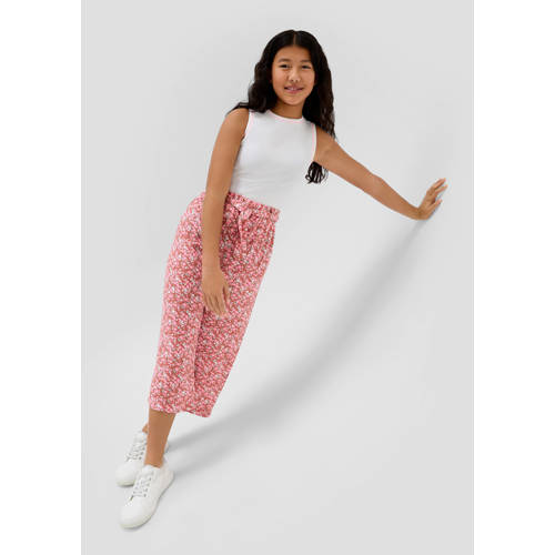 s.Oliver gebloemde broek rood Meisjes Viscose Bloemen 170