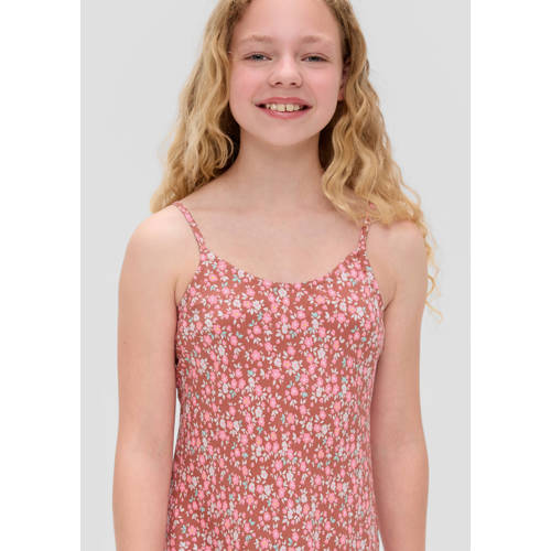 s.Oliver gebloemde jurk rood multi Meisjes Viscose Ronde hals Bloemen 170