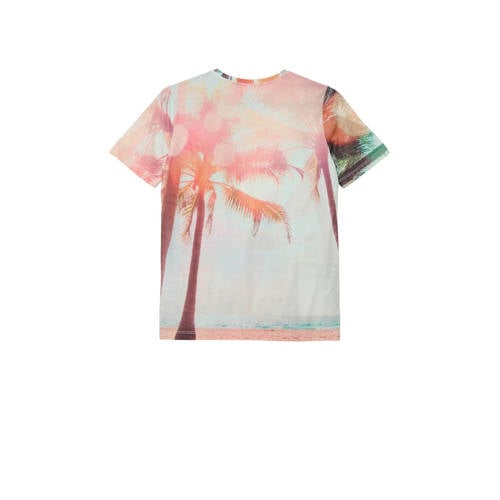 s.Oliver T-shirt met all over print ecru multicolor Jongens Polyester Ronde hals 170 176