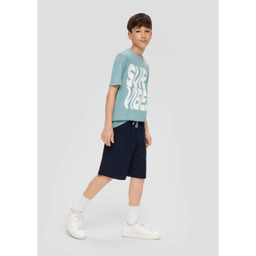 s.Oliver sweatshort donkerblauw Korte broek Effen S