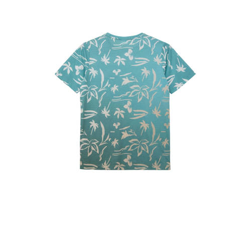s.Oliver T-shirt met all over print petrol Blauw Jongens Polyester Ronde hals 146 152