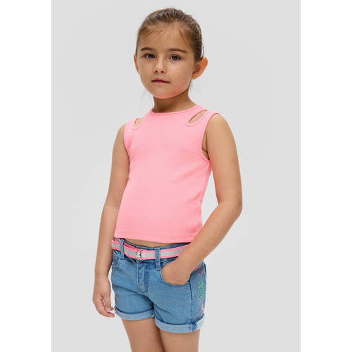 s.Oliver denim short medium blue denim Korte broek Blauw Meisjes Katoen 122