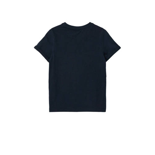 S.Oliver T-shirt met printopdruk donkerblauw Jongens Katoen Ronde hals 116 122