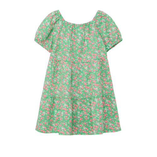 s.Oliver gebloemde jurk groen multicolor Dames Polyester Boothals Bloemen 92