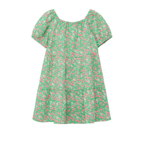 S.Oliver gebloemde jurk groen multicolor Dames Polyester Boothals Bloemen 116