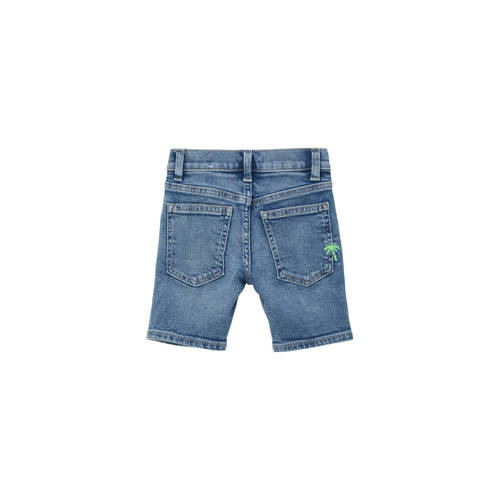 S.Oliver denim short medium blue denim Korte broek Blauw Effen 110