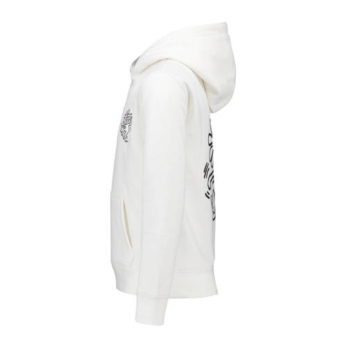 America Today hoodie met backprint wit Sweater Meisjes Katoen Capuchon 122 128
