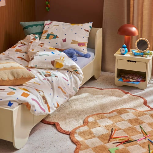 NOUS Kids katoenen dekbedovertrek kinder (120x150 cm) Multi Dierenprint