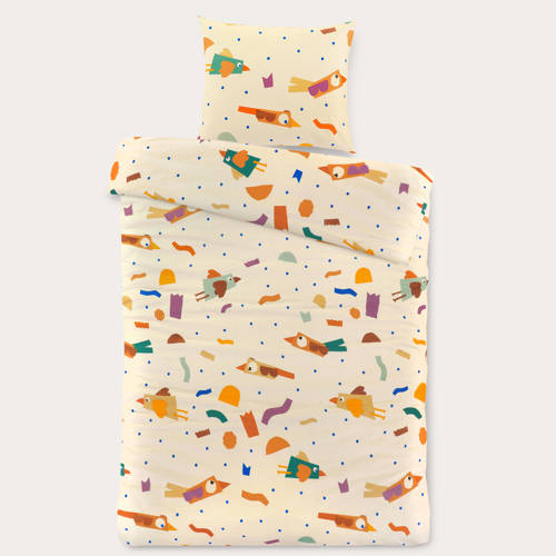 NOUS Kids katoenen dekbedovertrek kinder (120x150 cm) Multi Dierenprint