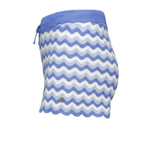 America Today sweatshort met all over print blauw wit Korte broek Meisjes Katoen 146 152