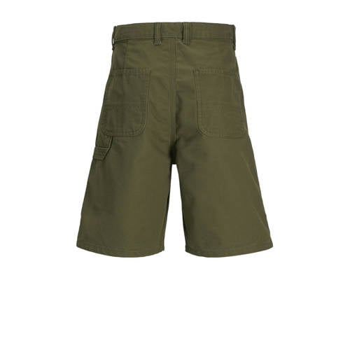 jack & jones JUNIOR bermuda JJSTYD BARKLEY CARPENTER olijfgroen Korte broek Jongens Katoen 176