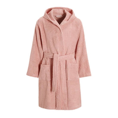 NOUS Kids kinder badstof badjas roze Jongens/Meisjes Katoen Overslagkraag