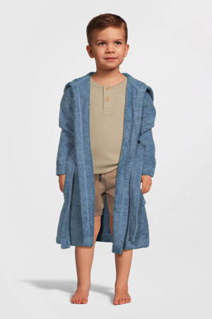   kinder badstof badjas blauw