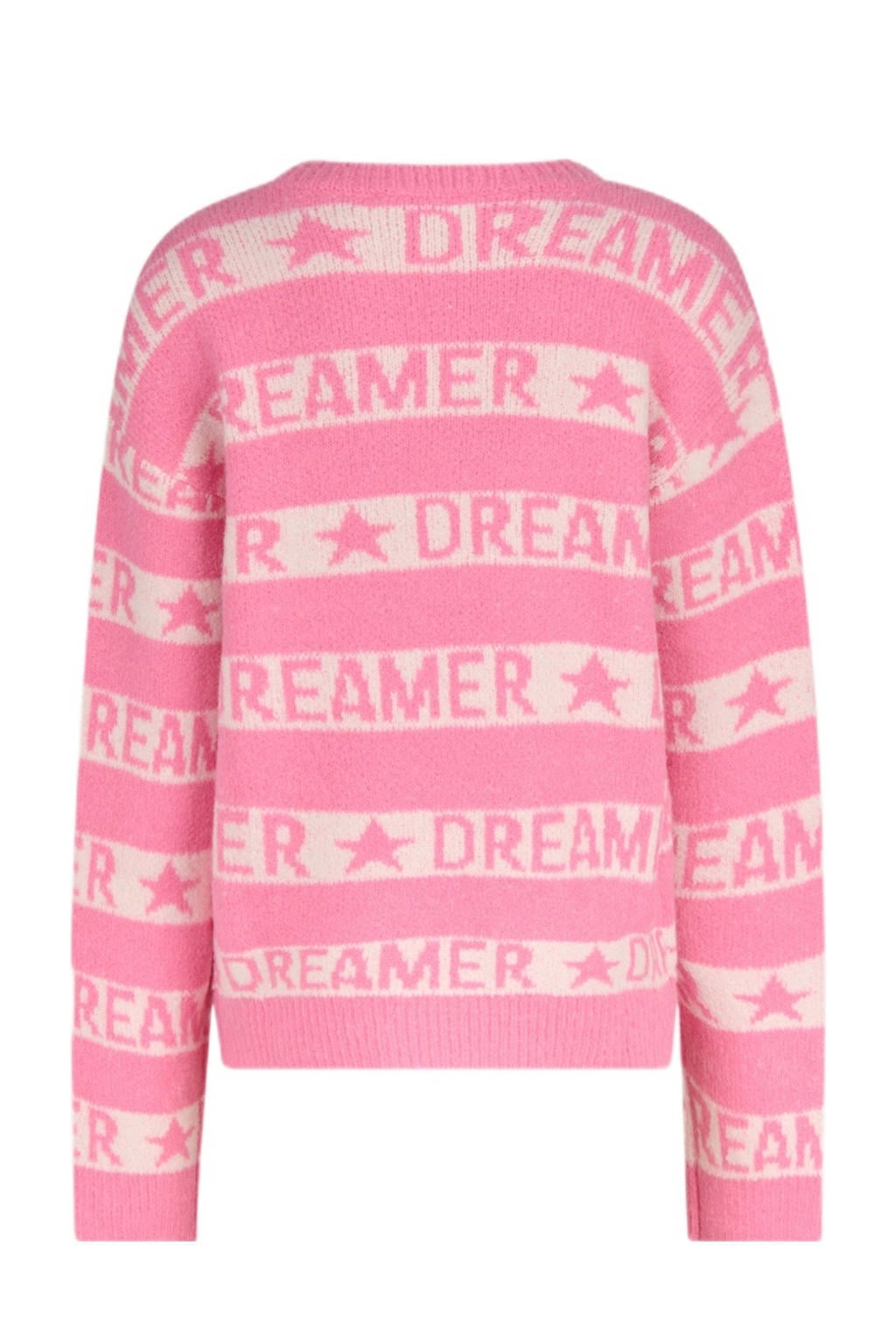Shoeby gebreide trui met backprint roze Shoeby gebreide trui met backprint roze
