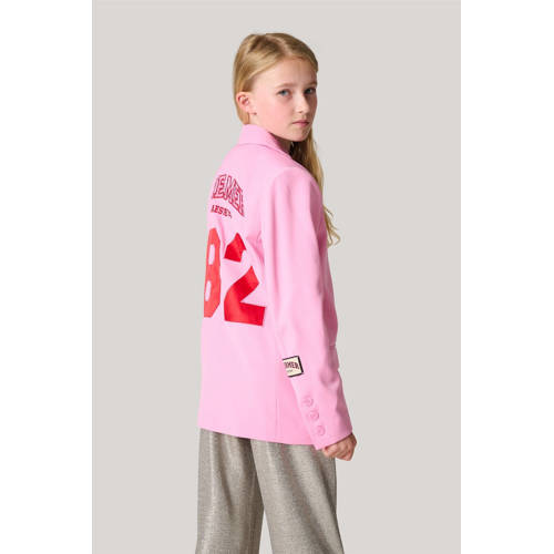 Shoeby blazer roze Meisjes Polyester Reverskraag Effen 134 140