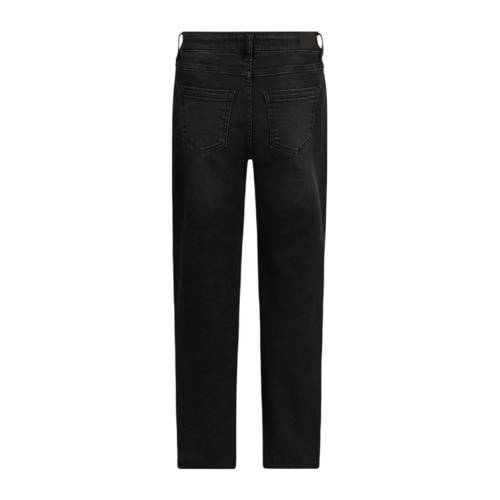 Shoeby high waist straight fit jeans grey denim roze Grijs Effen 116