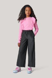 thumbnail: Roze meisjes Shoeby longsleeve van polyester met effen, lange mouwen, ronde hals en textuur