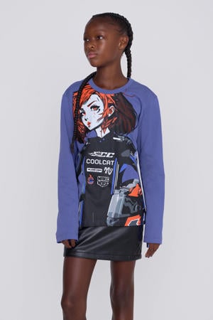 Longsleeve T-shirt Tabitha met Motor Girl Print