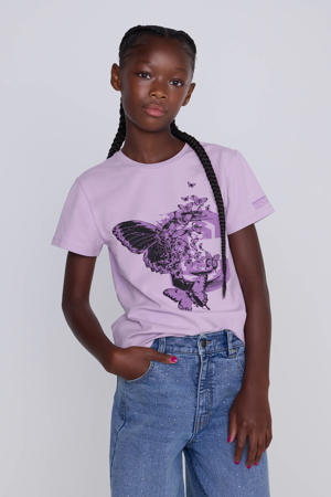T-shirt Tisah met Vlinder Print