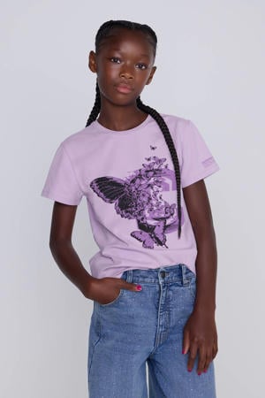 T-shirt Tisah met Vlinder Print