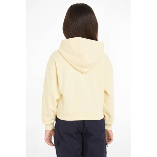 Tommy Hilfiger hoodie met printopdruk lichtgeel Sweater Printopdruk 128