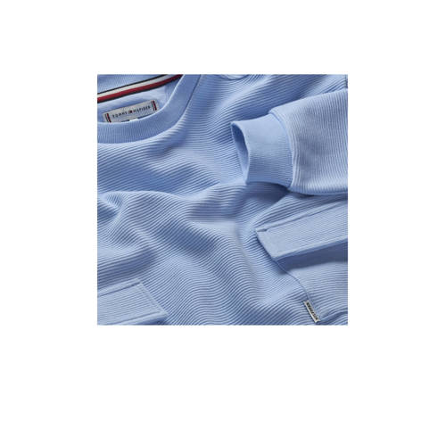 Tommy Hilfiger sweater lichtblauw Meisjes Katoen Ronde hals Effen 128