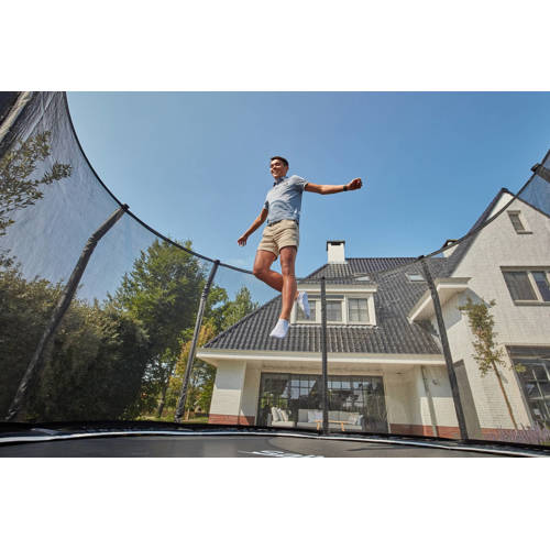 Salta First Class 366 cm Black 366x366 cm Trampoline op poten Zwart
